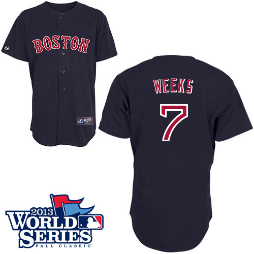 Jemile Weeks #7 MLB Jersey-Boston Red Sox Men's Authentic 2013 World Series Champions Road Baseball Jersey
